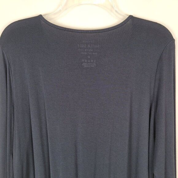 Torrid Super Soft Black Lace Trim Tye Tee Long Sleeve Stretch Top Black Size 0X - Picture 5 of 9